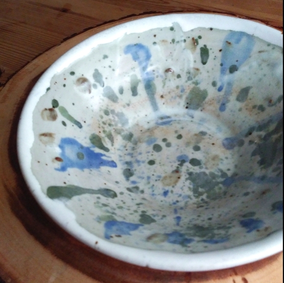 Vintage Hand Thrown Glazed Ceramic Bowl - Picture 4 of 13